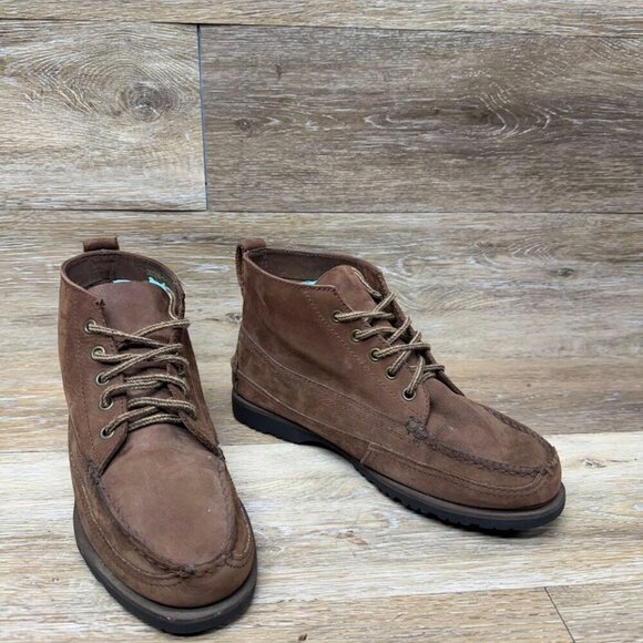 Colorado Moc Toe Brown Leather Chukka Boats Women's Size 9 - Picture 7 of 8